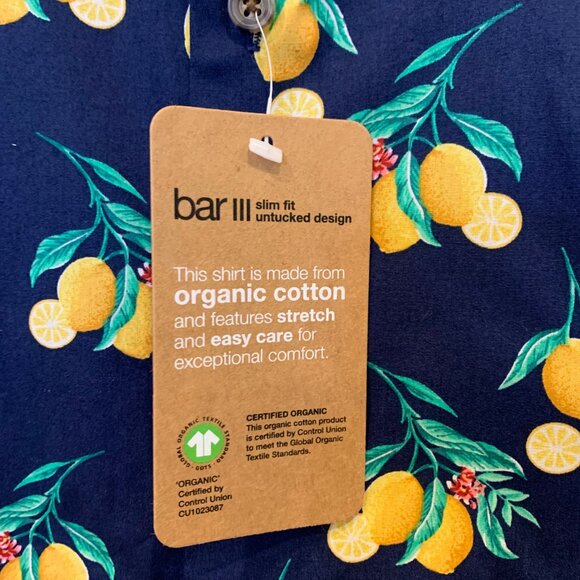 Mens Bar III Woven Button Down S NWT- B5 - Picture 6 of 7